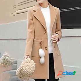 Womens Trench Coat Coat Fall Winter Street Daily Going out