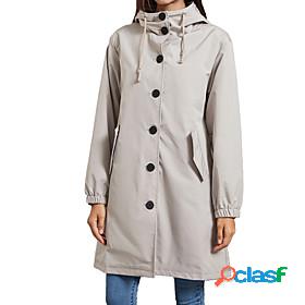Womens Trench Coat Fall Winter Street Daily Going out
