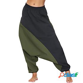 Womens Yoga Pants Bloomers Bottoms Side Pockets Harem Color