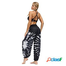 Womens Yoga Pants Harem Bloomers Breathable Quick Dry Tie