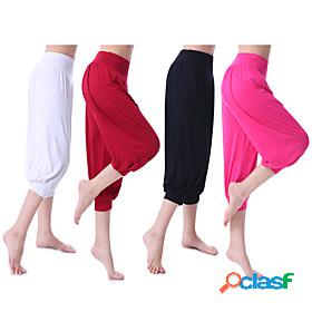 Womens Yoga Pants High Waist Bloomers Bottoms Wide Leg Side