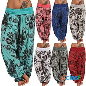 Womens Yoga Pants Pants Bloomers Bottoms Harem Quick Dry Red