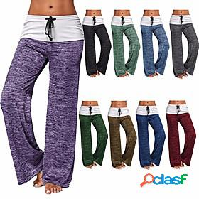 Womens Yoga Pants Wide Leg Drawstring Pants / Trousers Quick