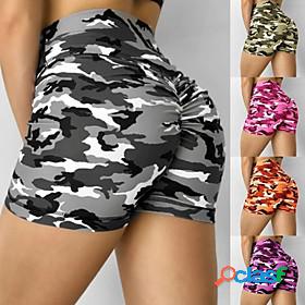 Women's Yoga Shorts High Waist Shorts Bottoms Scrunch Butt