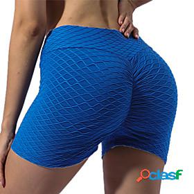 Womens Yoga Shorts Shorts Bottoms Scrunch Butt Ruched Butt