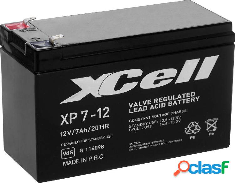 XCell XP712 XCEXP712 Batteria al piombo 12 V 7 Ah Piombo-AGM