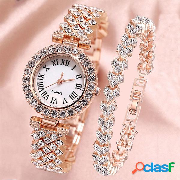 XSVO A07069 Set regalo da donna 2 pezzi Elegante orologio al