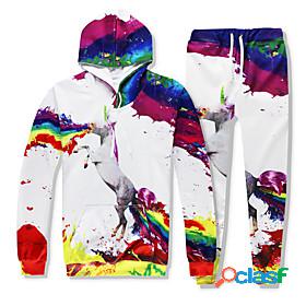 YEEZZI Mens 2 Piece Street Casual Tracksuit Sweatsuit