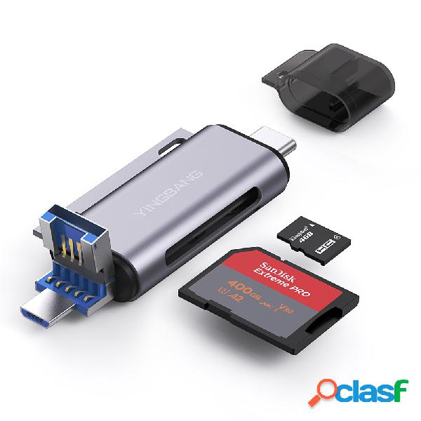 YINGBANG USB Tyep-C Micro B Card Reader Multi-funzione