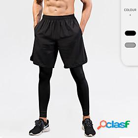 YUERLIAN Mens Running Shorts With Tights Athletic Bottoms 2