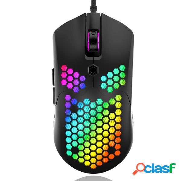 ZIYOULANG M5 Mouse da gioco cablato Respirazione RGB