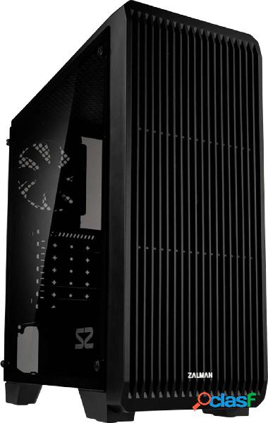 Zalman S2 TG Midi-Tower Contenitore, PC Case da gioco Nero