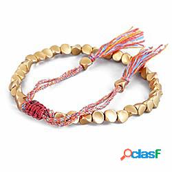 braccialetto di perle di rame tibetano, braccialetto