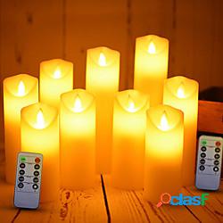 candele led senza fiamma set di 9 candele avorio a batteria