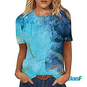 casual womens tops relaxed short sleeve t-shirts summer