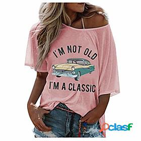 dengzi im not old im a classic womens casual summer letter