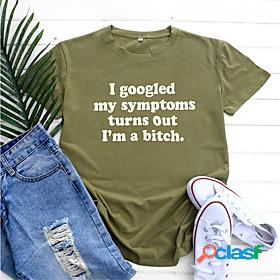 funny saying tees women i googled my symptoms printed casual