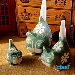 gattino dipinto nordico casa di famiglia ornamenti in legno