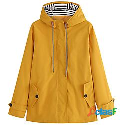 giacca da pioggia impermeabile con cappuccio da donna giacca