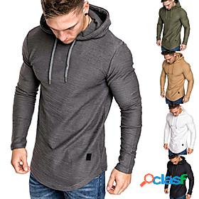 gym hoodies for men muscle workout shirts tee long sleeve