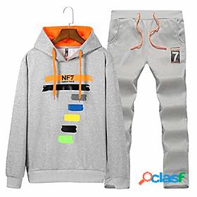 hooded sweat suits men tracksuit winter clothes set sporting