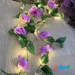 led flower fairy string lights 2m 20 leds alimentato a