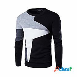 maglione pullover da uomo manica lunga o-collo felpa outwear