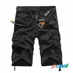 mens casual fashion cargo shorts relaxed fit multi-pocket
