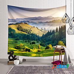 paesaggio parete arazzo arte decorazione coperta tenda