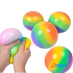 palla adesiva giocattolo antistress arcobaleno - palline