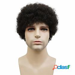 parrucche afro corte ricci parrucca 100% capelli umani per