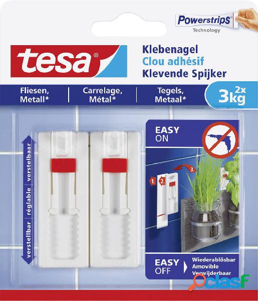 tesa 77764 Tesa® chiodo adesivo regolabile Bianco