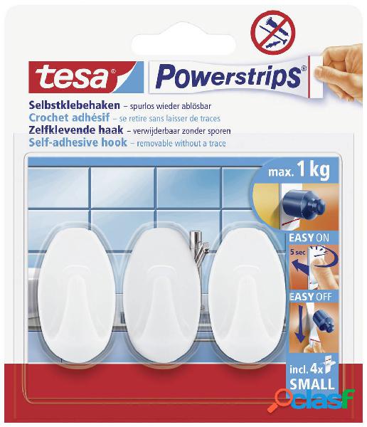 tesa POWERSTRIPS® Ganci ovali bianchi Powerstrips® Bianco