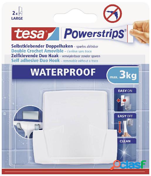 tesa Powerstrips® Waterproof - gancio doppio in plastica