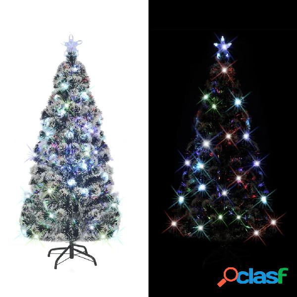 vidaXL Albero di Natale Artificiale Supporto/LED 210 cm