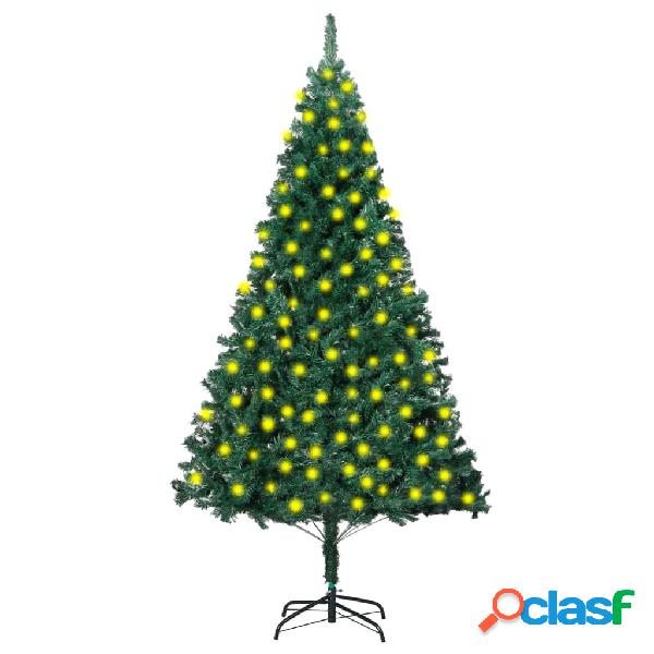 vidaXL Albero di Natale Artificiale con LED e Rami Folti