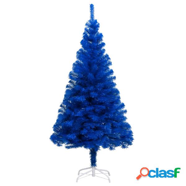 vidaXL Albero di Natale Artificiale con Supporto Blu 180 cm