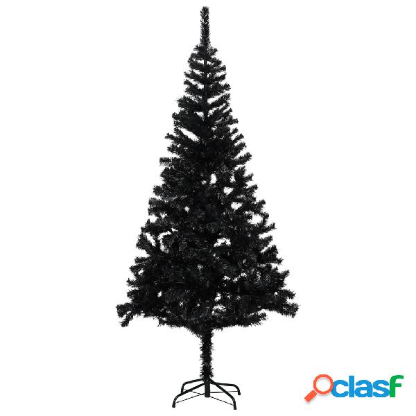 vidaXL Albero di Natale Artificiale con Supporto Nero 240 cm