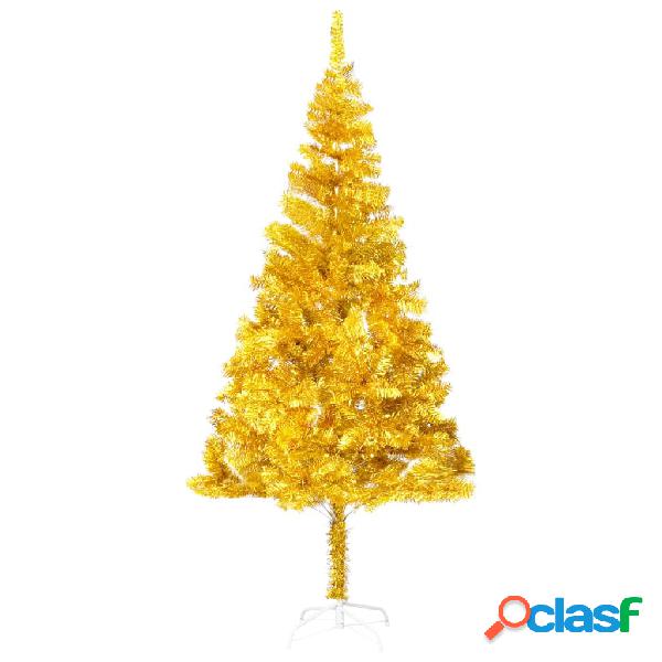 vidaXL Albero di Natale Artificiale con Supporto Oro 240 cm