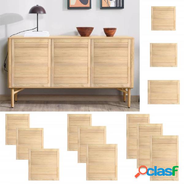 vidaXL Anta a Lamelle in Legno Massello di Pino 39,5x39,4 cm