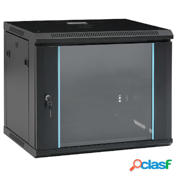 vidaXL Armadietto di Rete a Parete 9U da 19" IP20