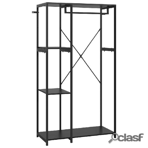 vidaXL Armadio Nero 90x40x167 cm in Metallo e Truciolato