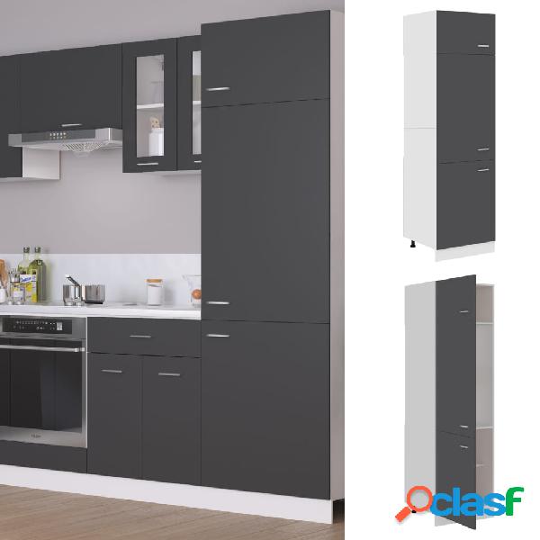 vidaXL Armadio per Frigo Grigio 60x57x207 cm in Truciolato