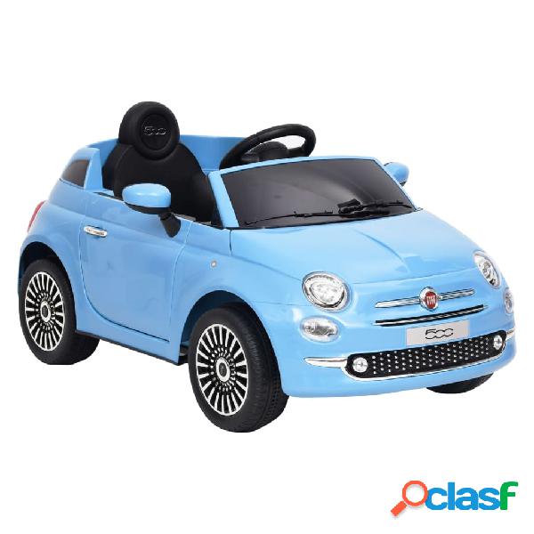vidaXL Auto Elettrica per Bambini Fiat 500 Blu