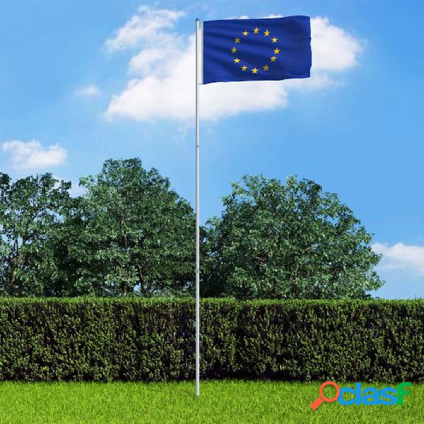 vidaXL Bandiera dellEuropa con Pennone in Alluminio 6 m
