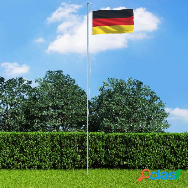 vidaXL Bandiera della Germania con Pennone in Alluminio 6,2