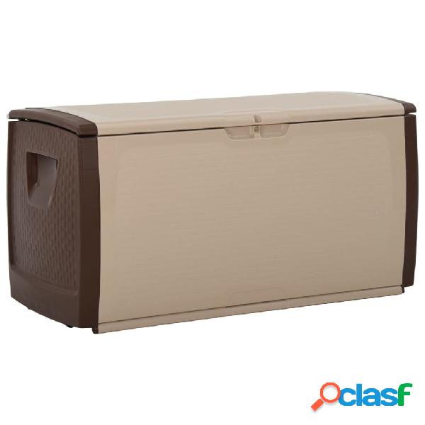 vidaXL Baule Beige e Marrone 122x56x63 cm