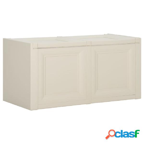 vidaXL Baule per Cuscini Crema 86x40x42 cm 85 L