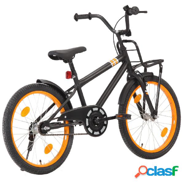 vidaXL Bici per Bambini con Trasportino Frontale 20 Nero e