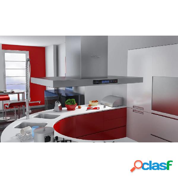 vidaXL Cappa da Cucina a Isola in Acciaio Inox con Display